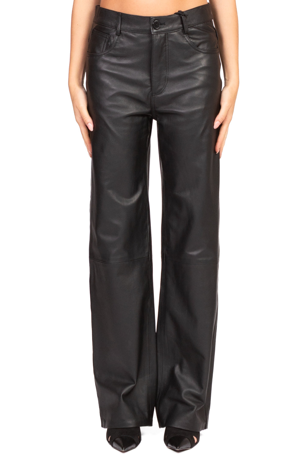 Vicolo - Pantalone in pelle gamba dritta Art. TF0318