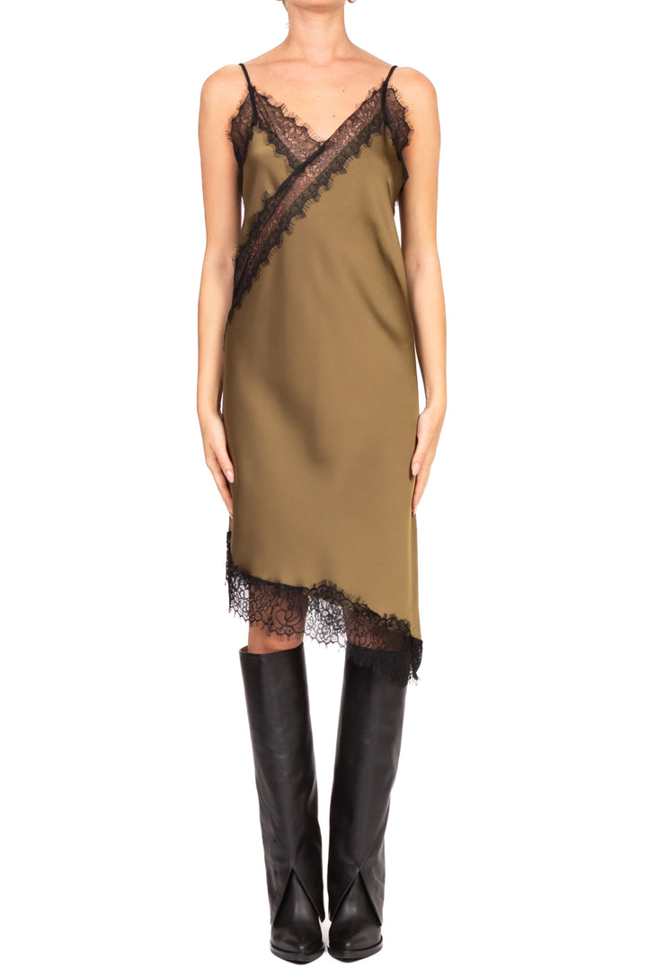Tensione In - Abito asimmetrico intarsi pizzo Art. FW250029