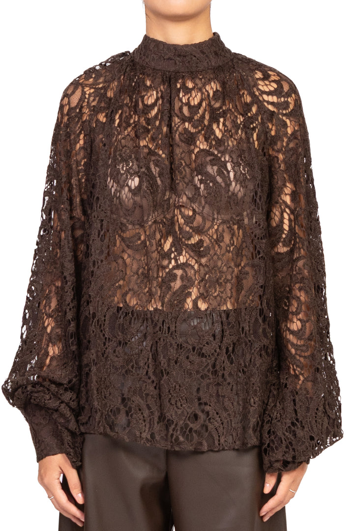 Tensione In - Blusa pizzo manica palloncino Art. 26C629