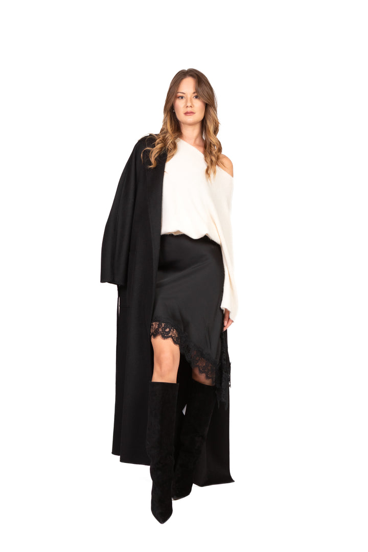 Vicolo - Cappotto hand made con cinta Art. TF0004