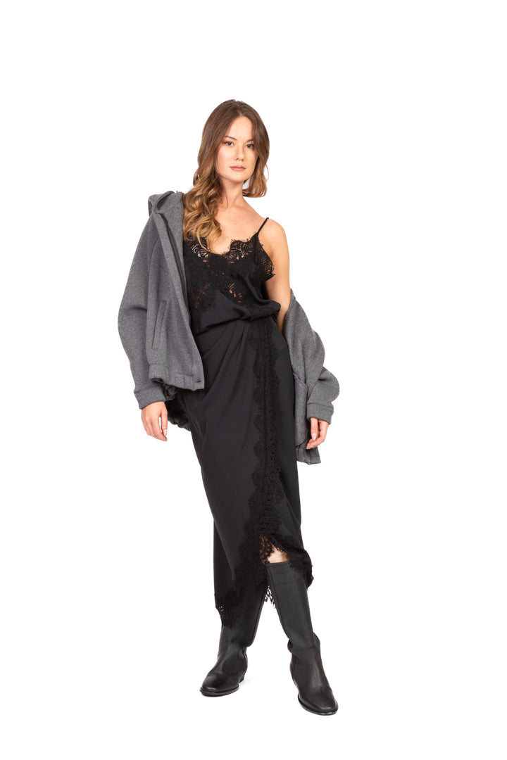 Tensione In - Gonna in crepe pizzo Art. FW250019