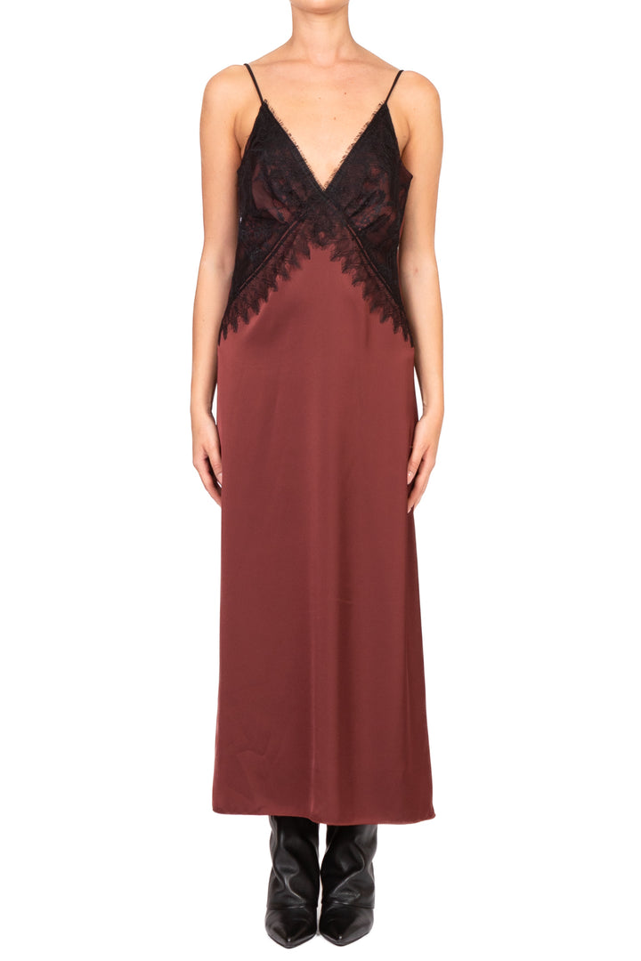 Tensione In - Abito satin con pizzo Art. FW250032