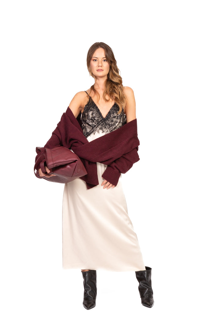 Tensione In - Abito satin con pizzo Art. FW250032