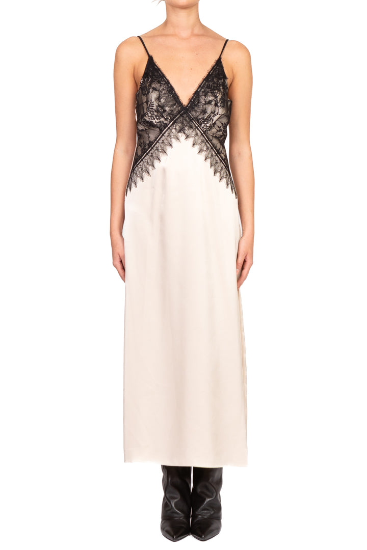 Tensione In - Abito satin con pizzo Art. FW250032