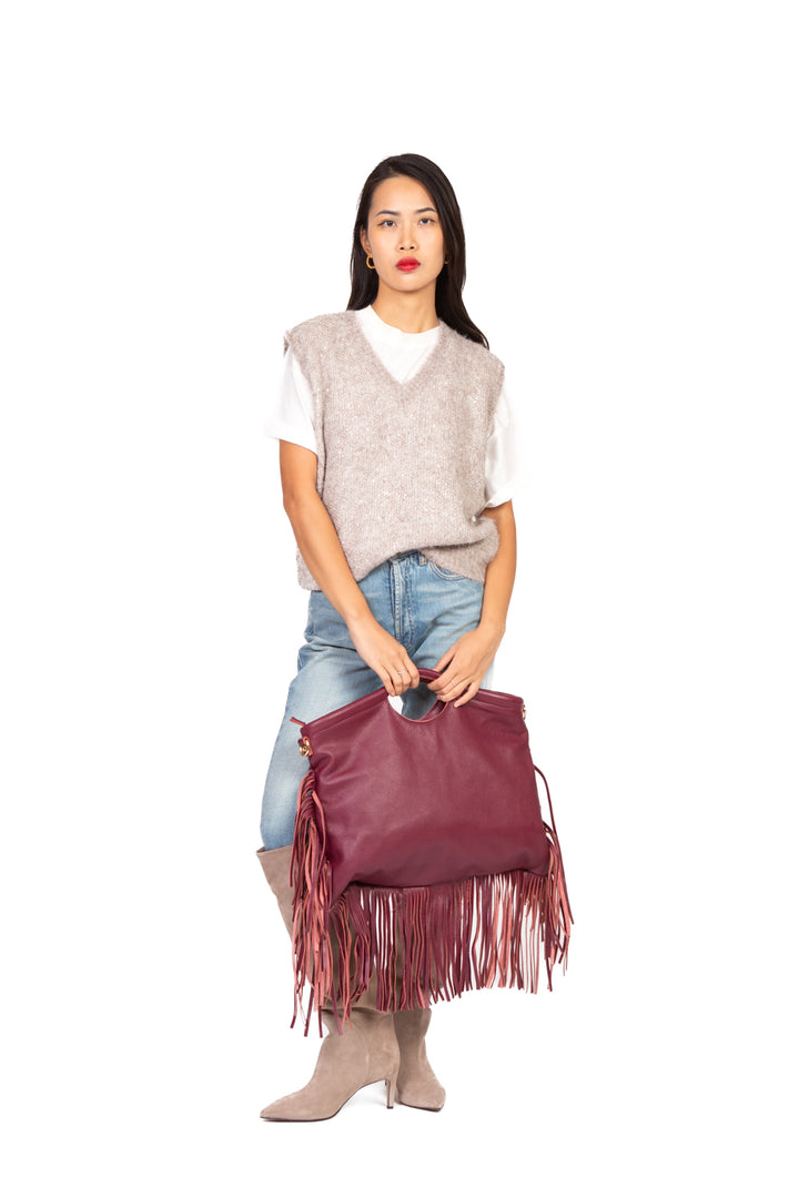 Emunà - Gilet scollo a v con micro paillettes Art. D93187