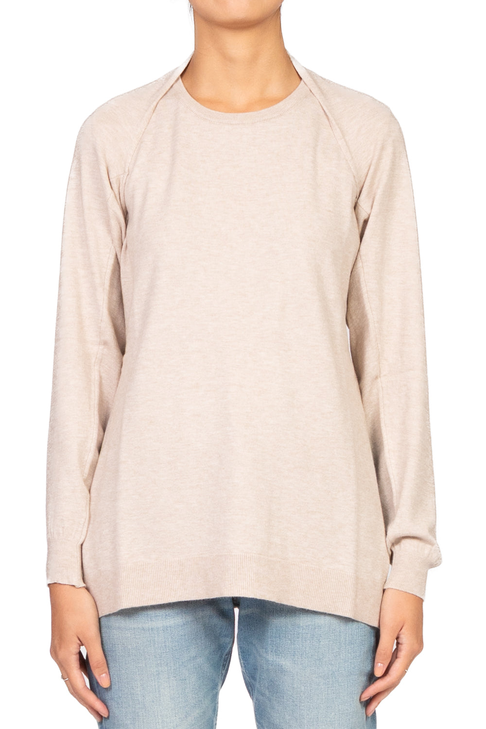 Vicolo - Maglia lunga smanicata con coprispalla Art. 22147F