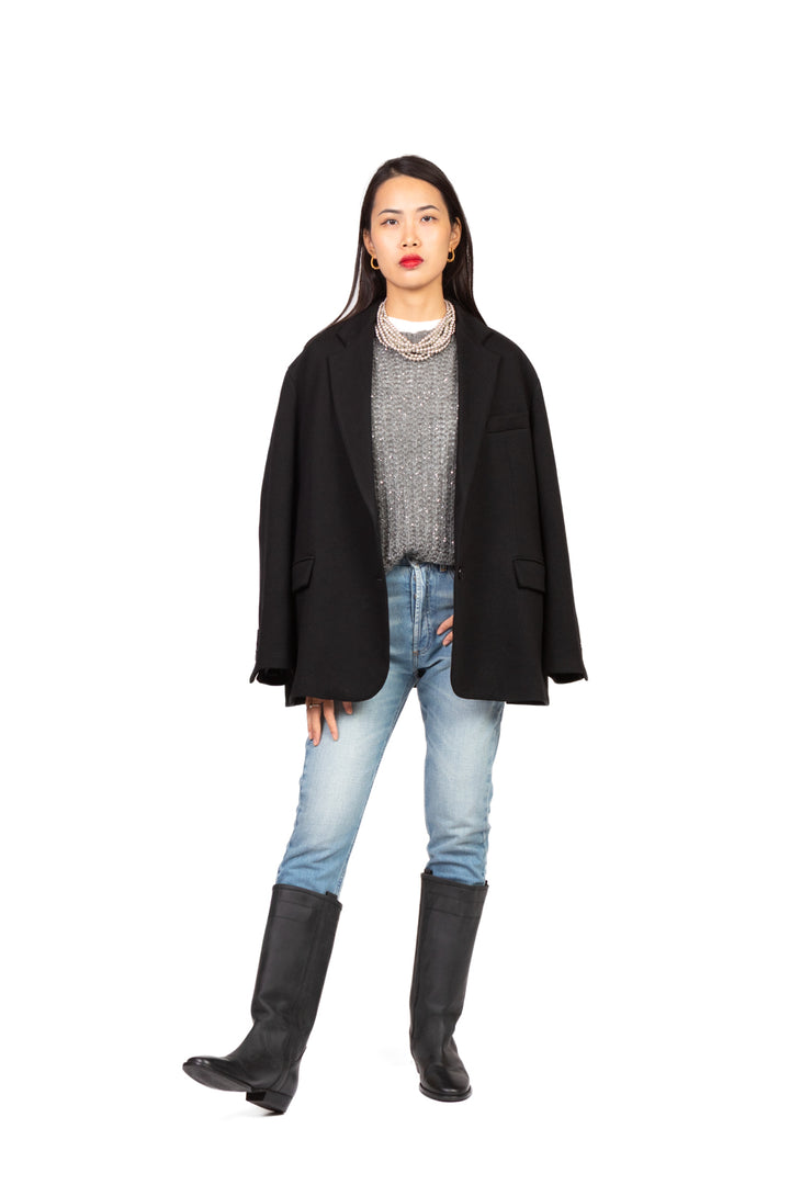 Emunà - Gilet scollo a v con micro paillettes Art. D93187