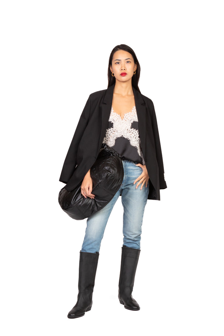 Tensione In - Top raso con pizzo Art. W25T334