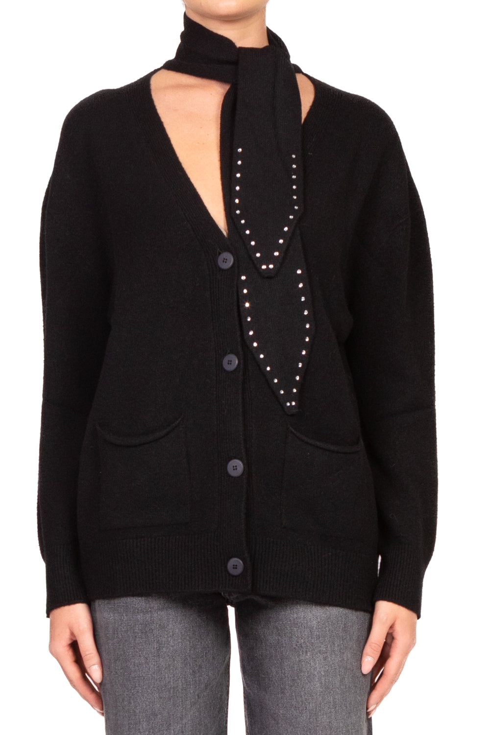 Dixie - Cardigan con cravatta strass Art. M103Y074A