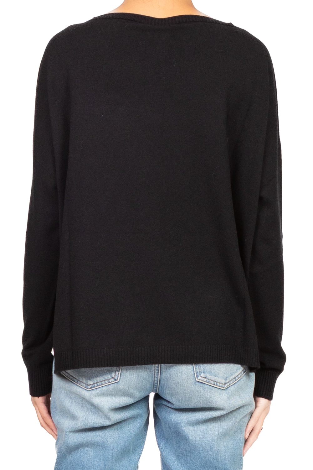 Tensione In - Maglia girocollo over con spacchi laterali Art. D79025AI25
