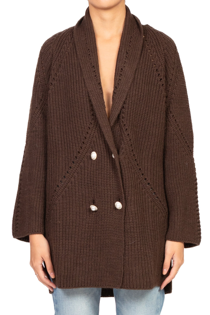 Vicolo - Cardigan doppio petto bottoni gioiello Art. 55117F