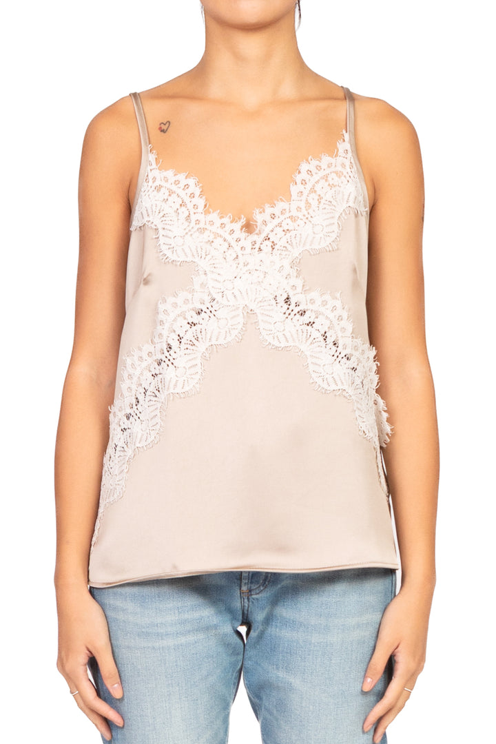 Tensione In - Top raso con pizzo Art. W25T334