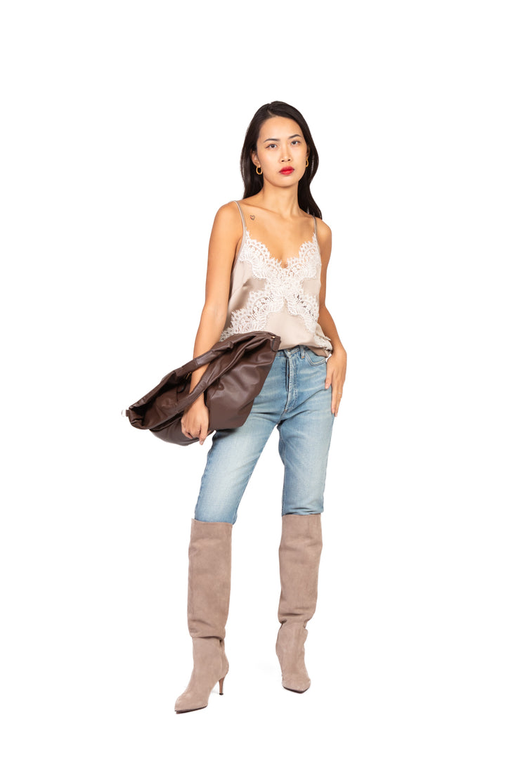 Tensione In - Top raso con pizzo Art. W25T334