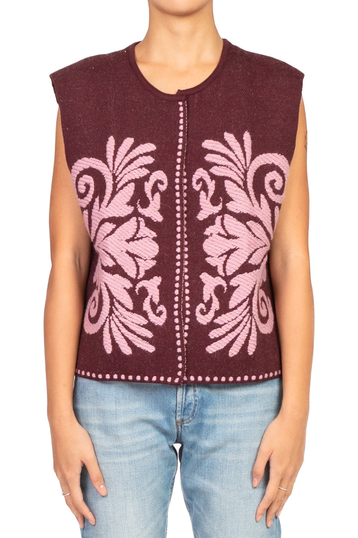 Tensione In - Gilet aperto ricamato Art. W5HMG35A400
