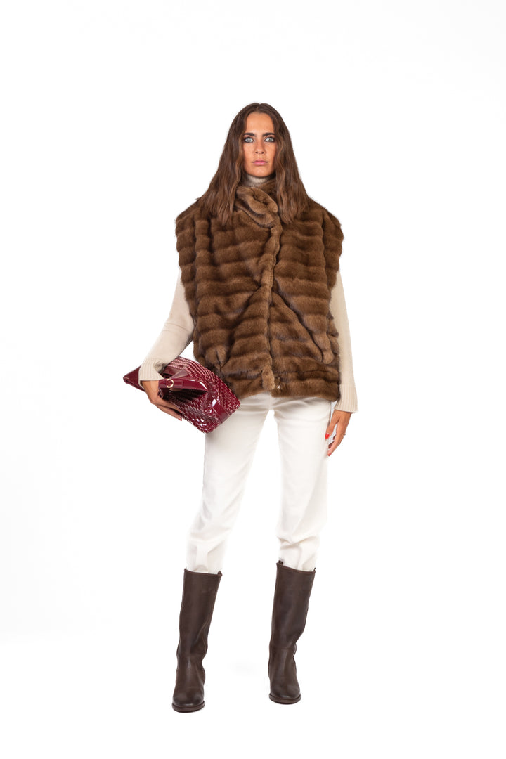 Tensione In - Gilet ecopeliccia over Art. HN344