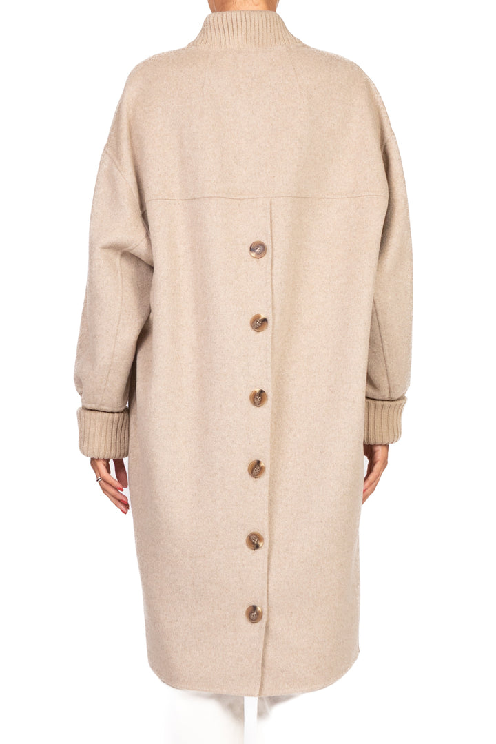 Vicolo - Cappotto lungo hand made con polsini Art. TF0027