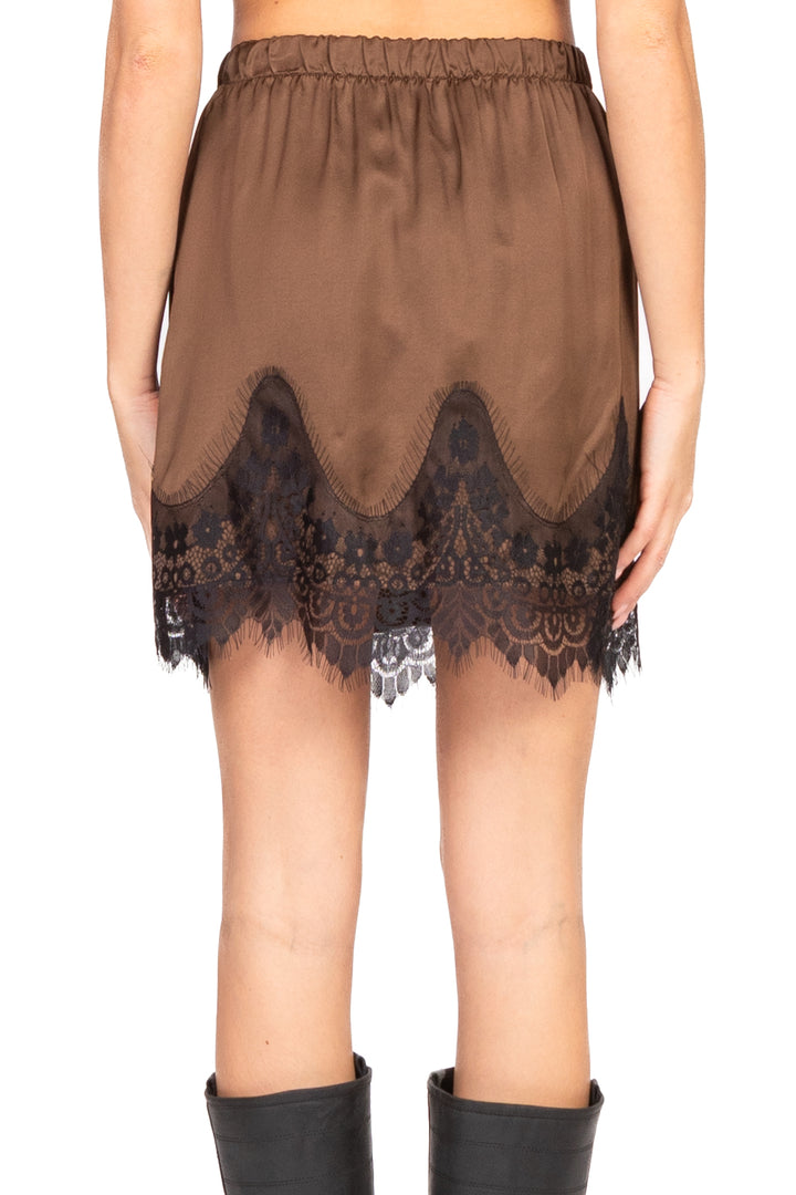 Vicolo - Mini gonna satin con pizzo Art. TF1065