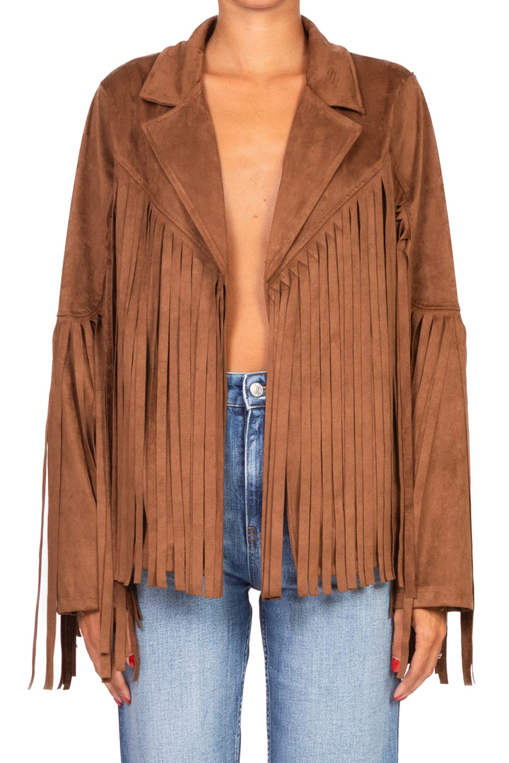 Have One - Giacca suede con frange Art. JFW-P058