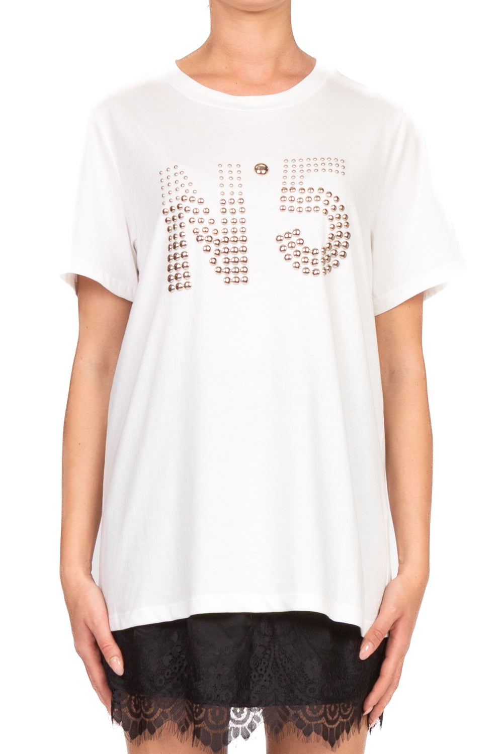 Tensione In - T-shirt N5 con borchie Art. 37593
