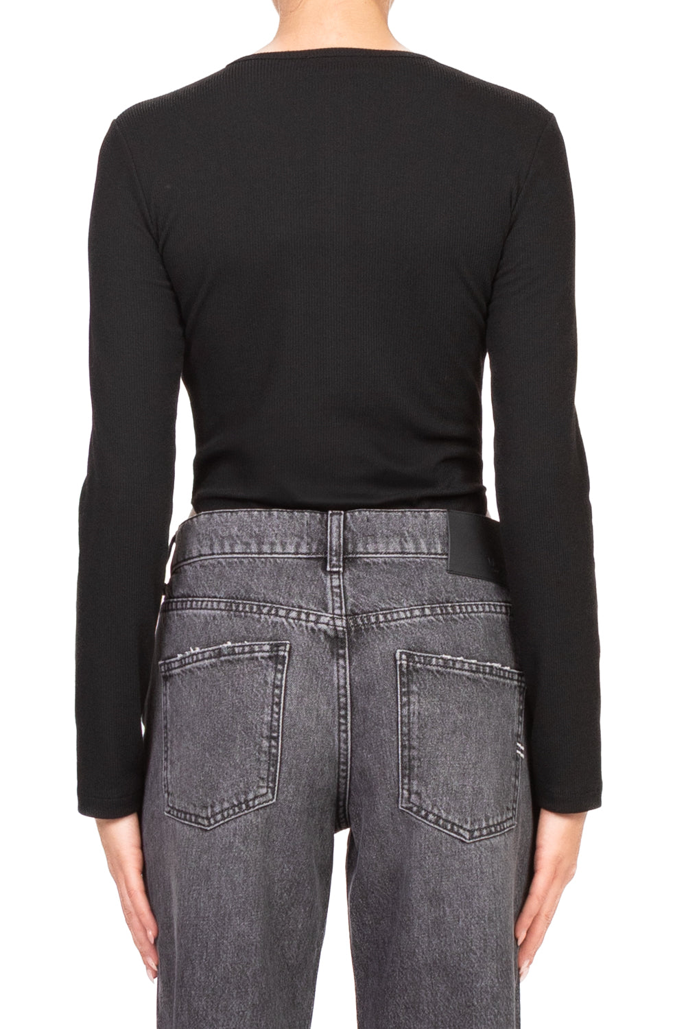 Vicolo - Body a costine con bottoncini Art. UF0093