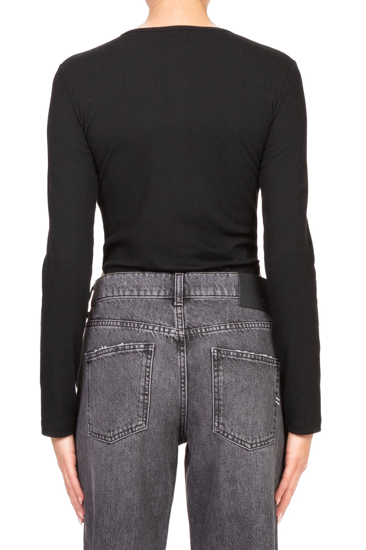 Vicolo - Body a costine con bottoncini Art. UF0093