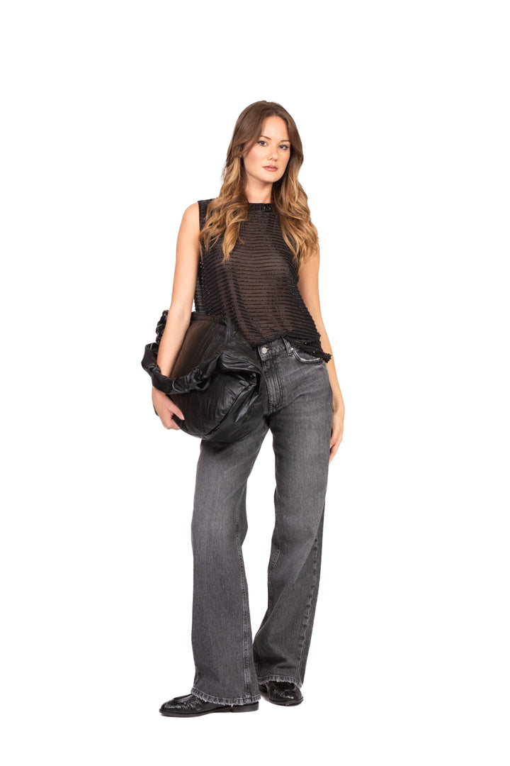 Tensione In - Canotta georgette con perline Art. 37546