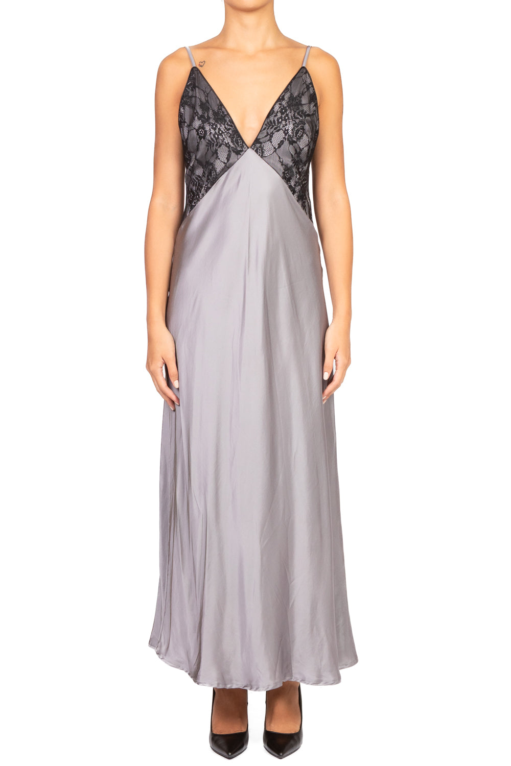 Vicolo - Abito satin con pizzo Art. TF1089