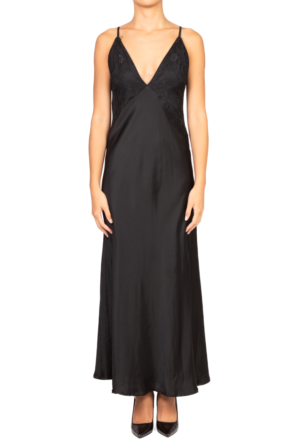 Vicolo - Abito satin con pizzo Art. TF1089