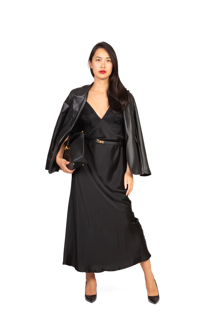Vicolo - Abito satin con pizzo Art. TF1089