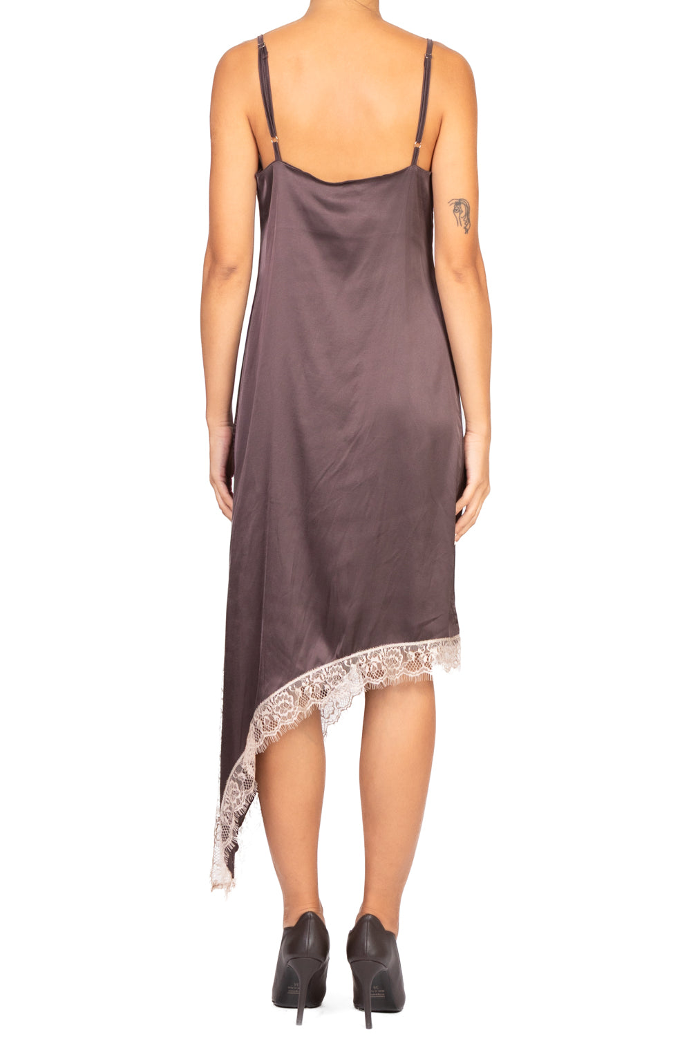 Vicolo - Abito asimmetrico con intarsi pizzo Art. TF1087