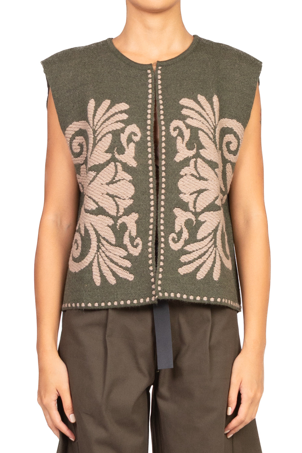 Tensione In - Gilet aperto ricamato Art. W5HMG35A400