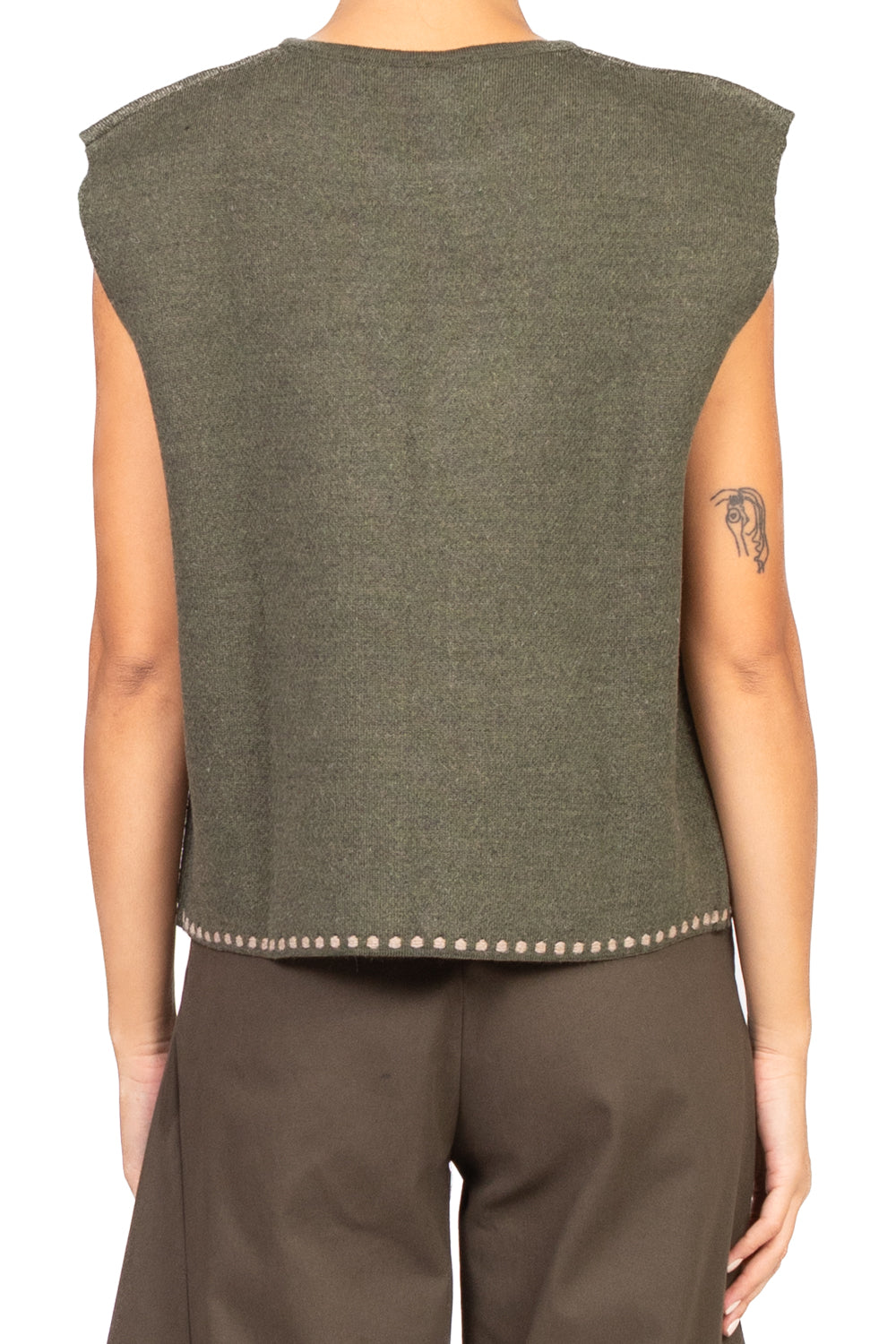 Tensione In - Gilet aperto ricamato Art. W5HMG35A400