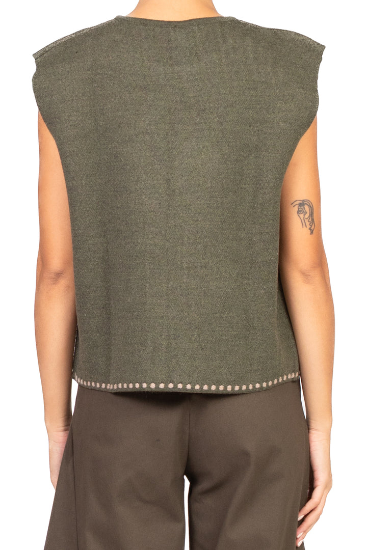 Tensione In - Gilet aperto ricamato Art. W5HMG35A400