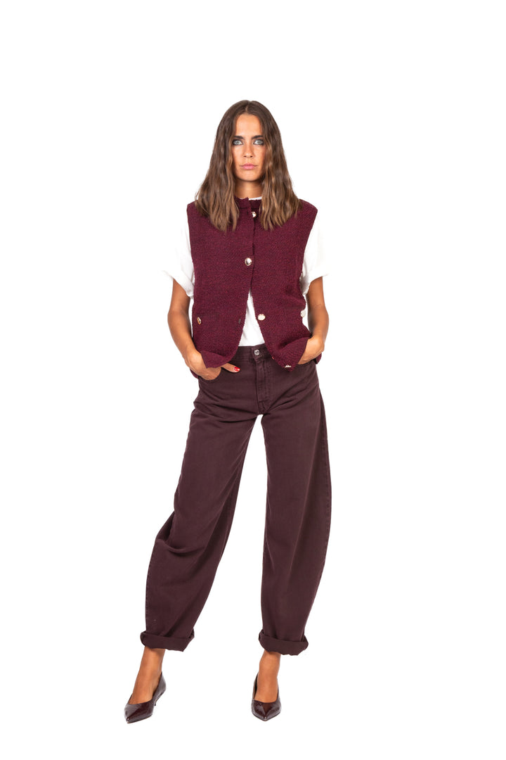 Tensione In - Gilet in maglia bouclé Art. W5HMT12A428