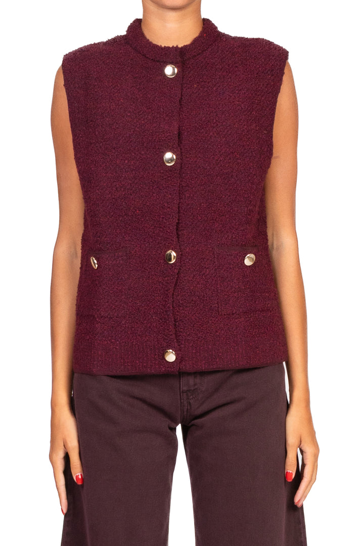 Tensione In - Gilet in maglia bouclé Art. W5HMT12A428
