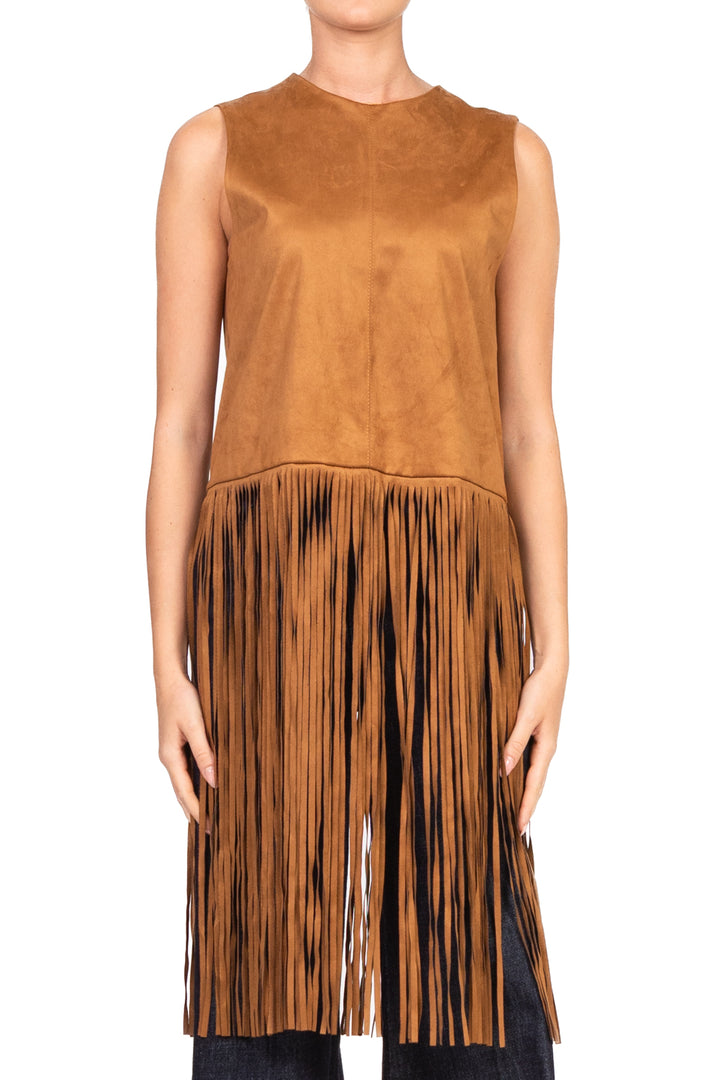 Dixie - Top suede con frange Art. LAH3KDC