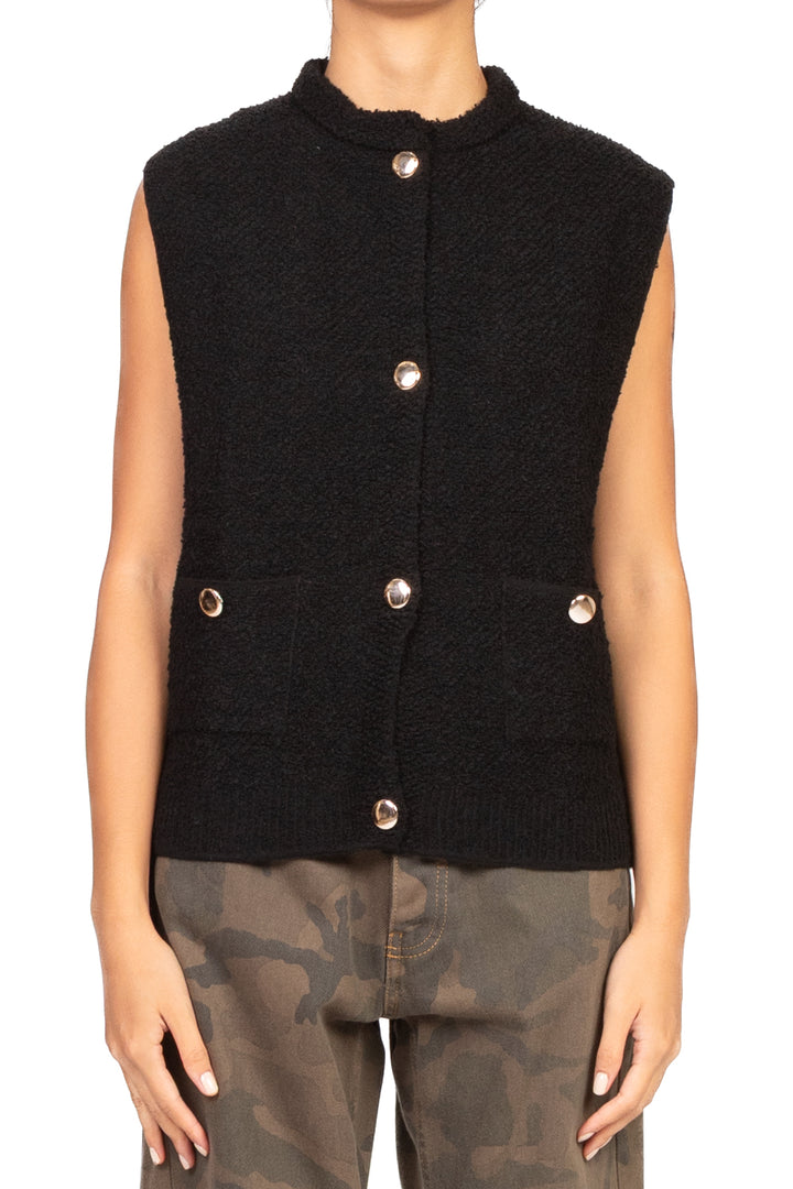Tensione In - Gilet in maglia bouclé Art. W5HMT12A428
