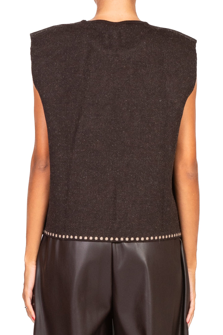 Tensione In - Gilet aperto ricamato Art. W5HMG35A400