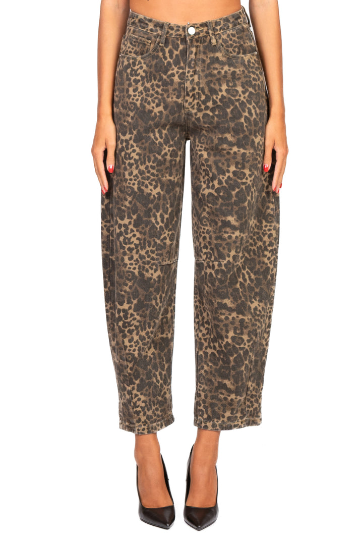 Tensione In - Jeans barrel animalier Art. 37513