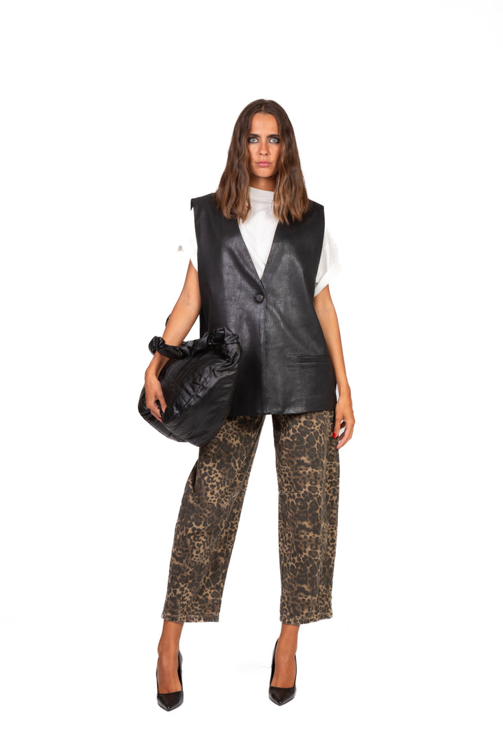 Tensione In - Jeans barrel animalier Art. 37513
