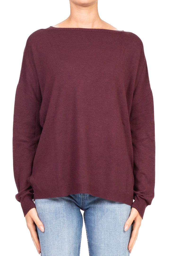 Tensione In - Maglia girocollo over con spacchi laterali Art. D79025AI25