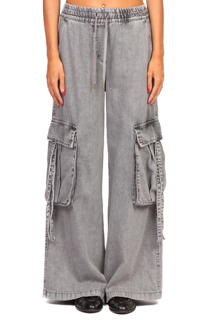 Tensione In - Pantalone cargo con coulisse Art. W25P464