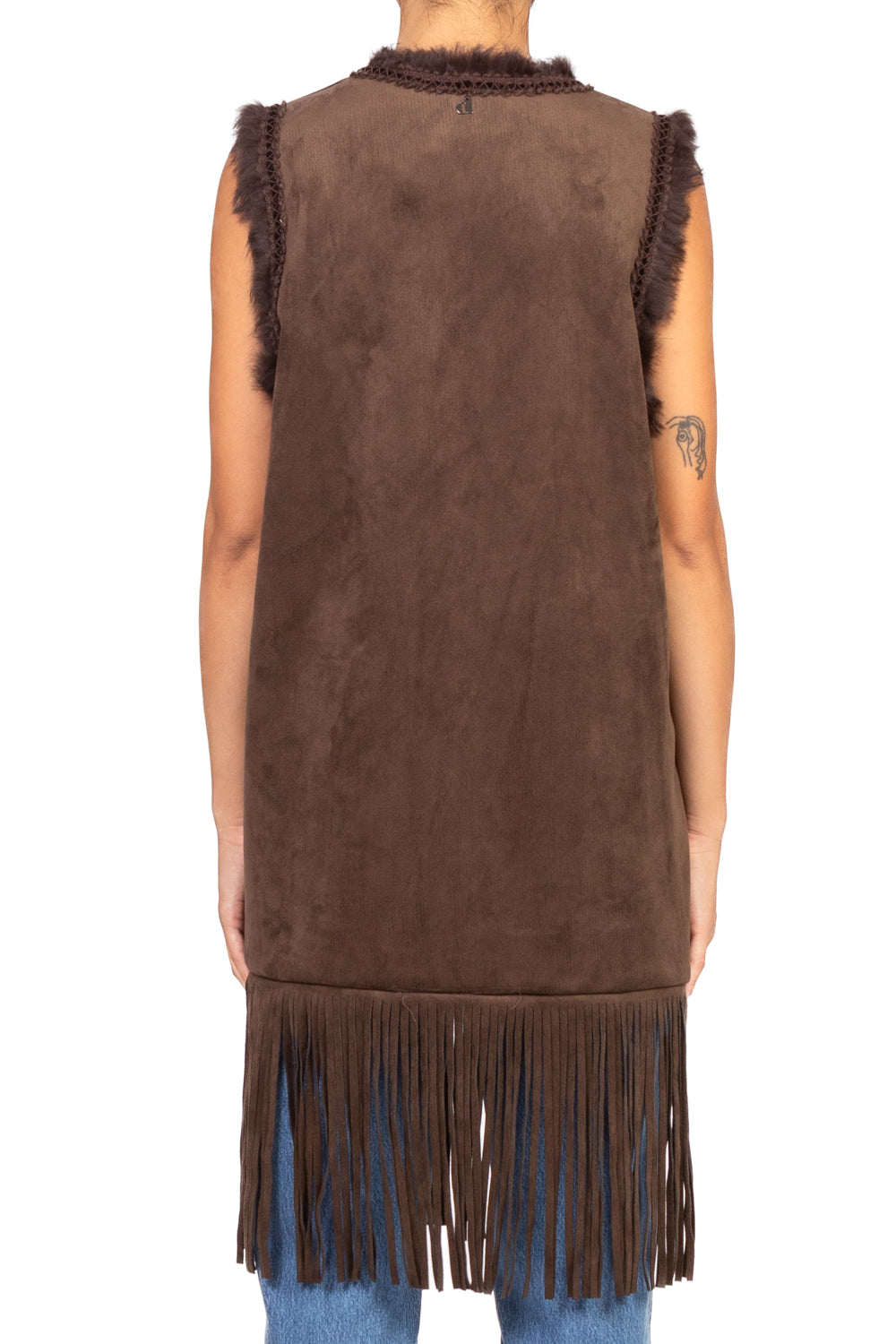 Dixie - Gilet suede con frange Art. LAGZKCS