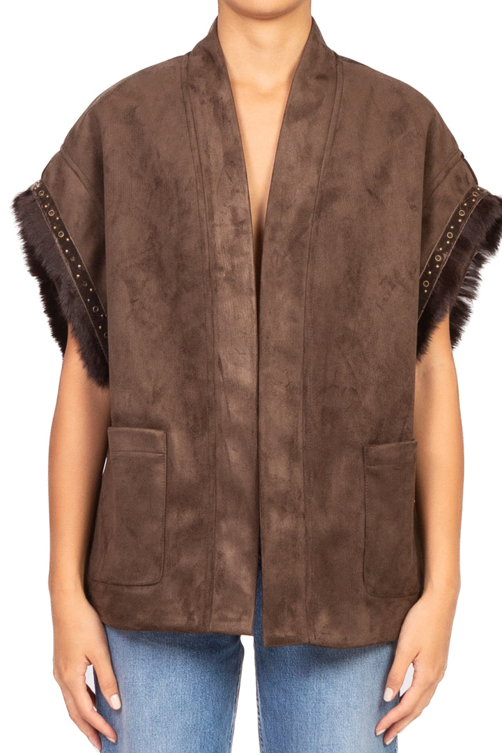Dixie - Gilet suede con borchie Art. LAGVKCS