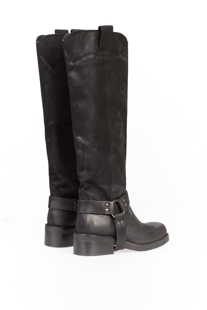 Divine Follie - Stivale biker pelle invecchiata Art. 4612