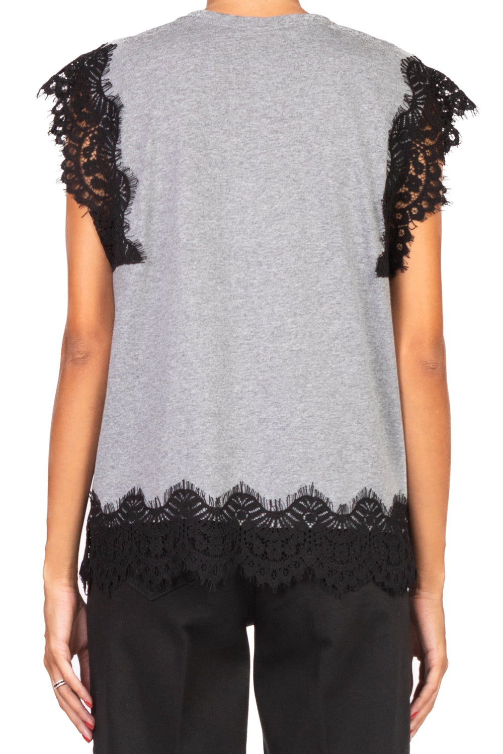 Tensione In - T-shirt con profili pizzo Art. W25M454
