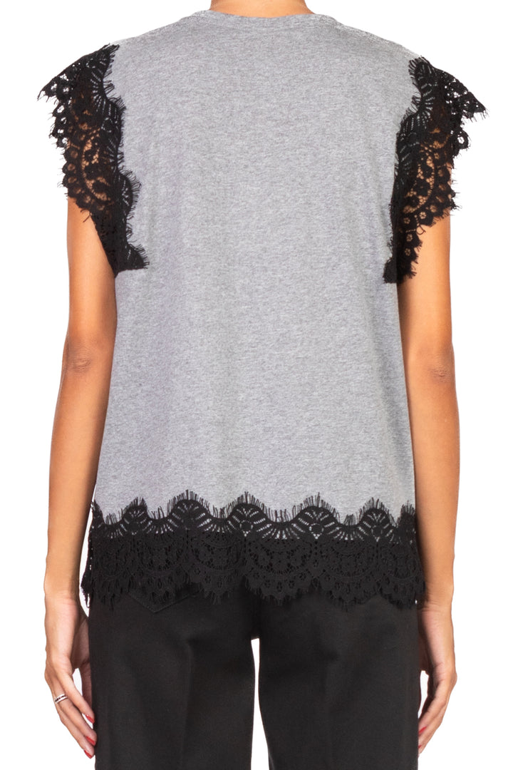 Tensione In - T-shirt con profili pizzo Art. W25M454