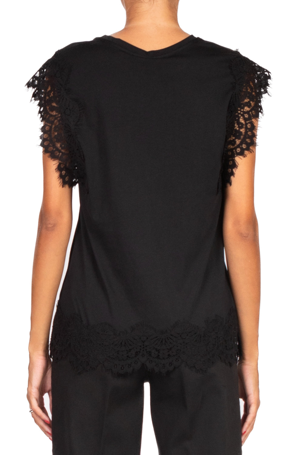 Tensione In - T-shirt con profili pizzo Art. W25M454