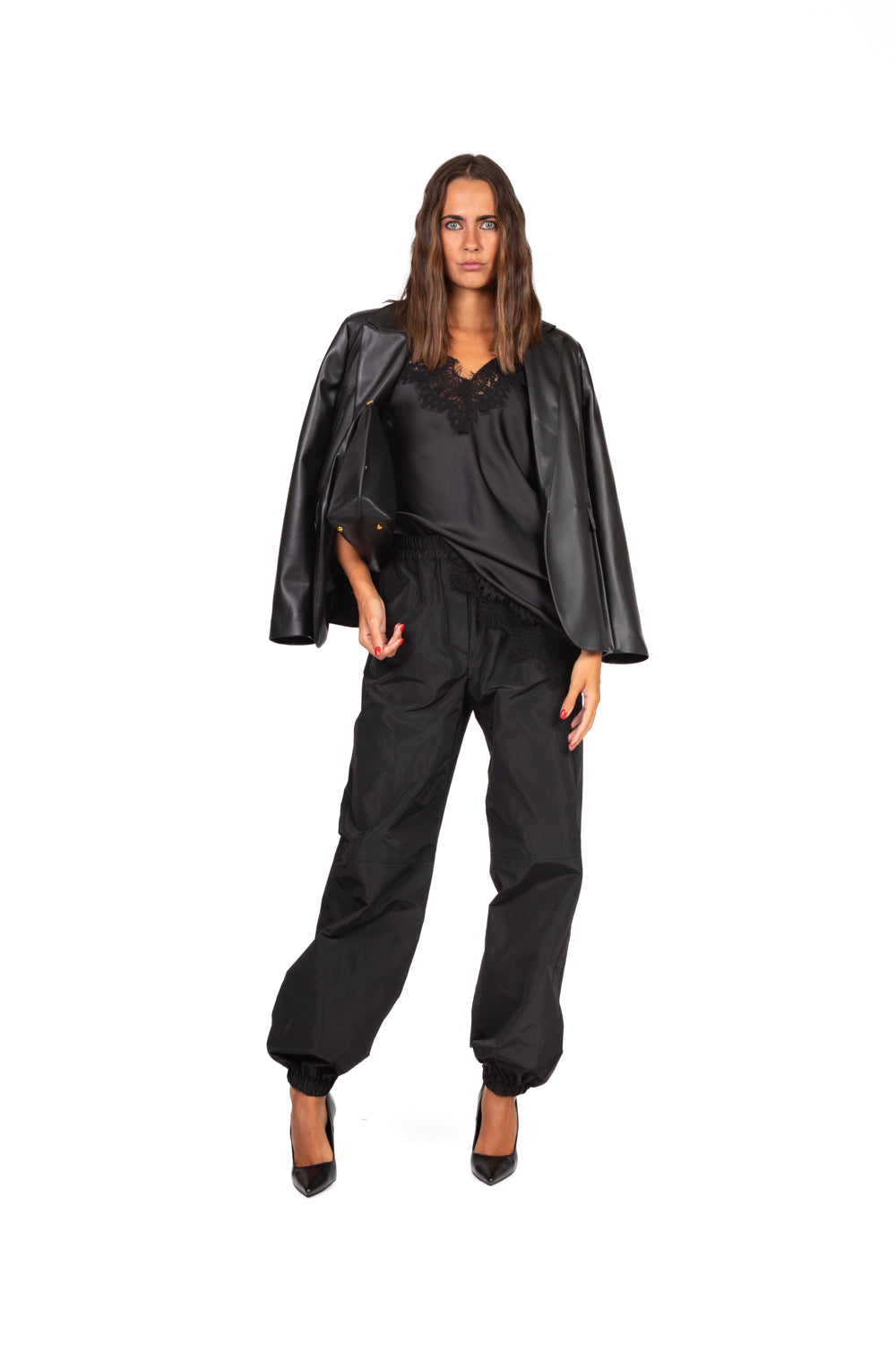 Tensione In - Top asimmetrico con pizzo Art. 37636