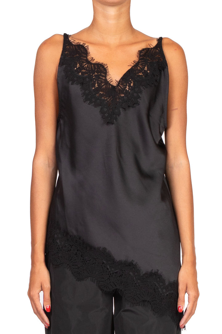 Tensione In - Top asimmetrico con pizzo Art. 37636